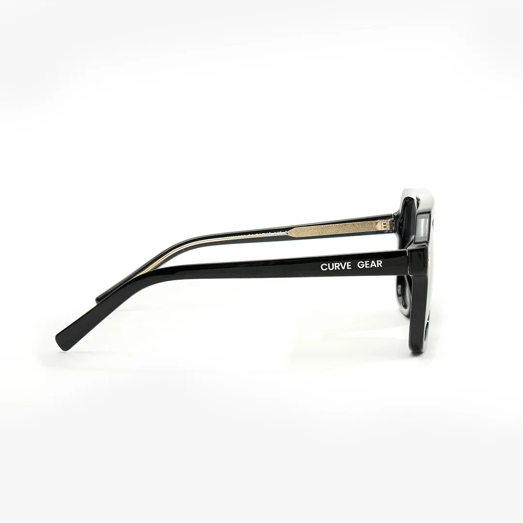 CG 903 Square Aviator Sunglasses Black