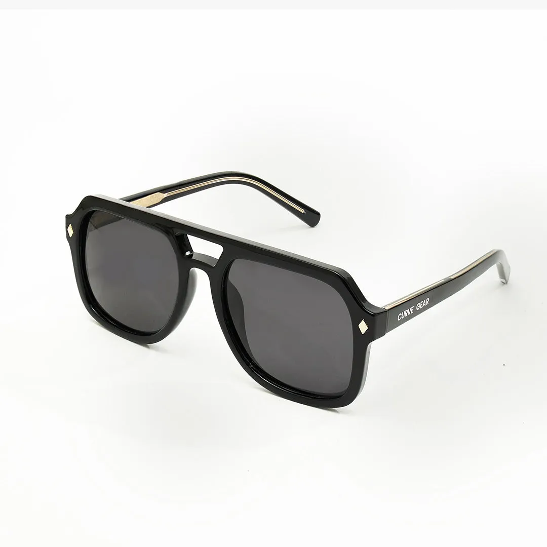 CG 903 Square Aviator Sunglasses Black