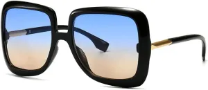 CGZWFERA-Vintage Oversized Sunglasses Women Big Frame Gradient Sun Glasses For Female UV400 Shade