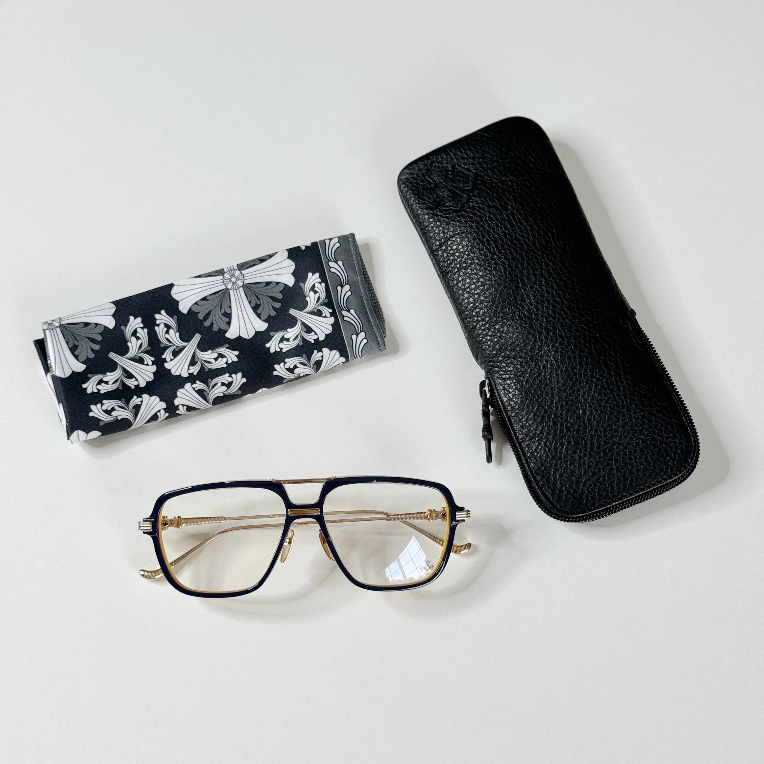 CH Init  Blue Hour Gold plated Frame glasses