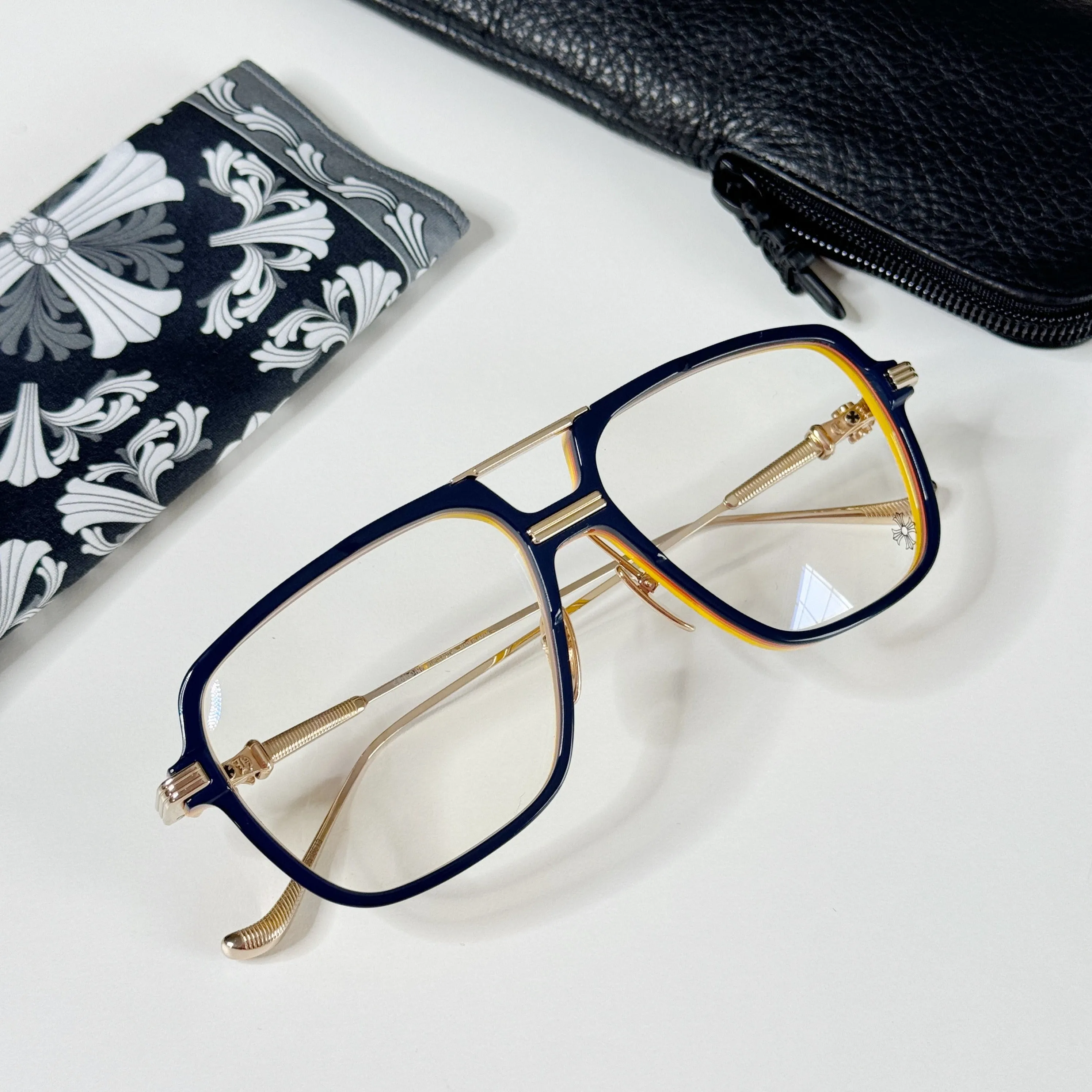 CH Init  Blue Hour Gold plated Frame glasses