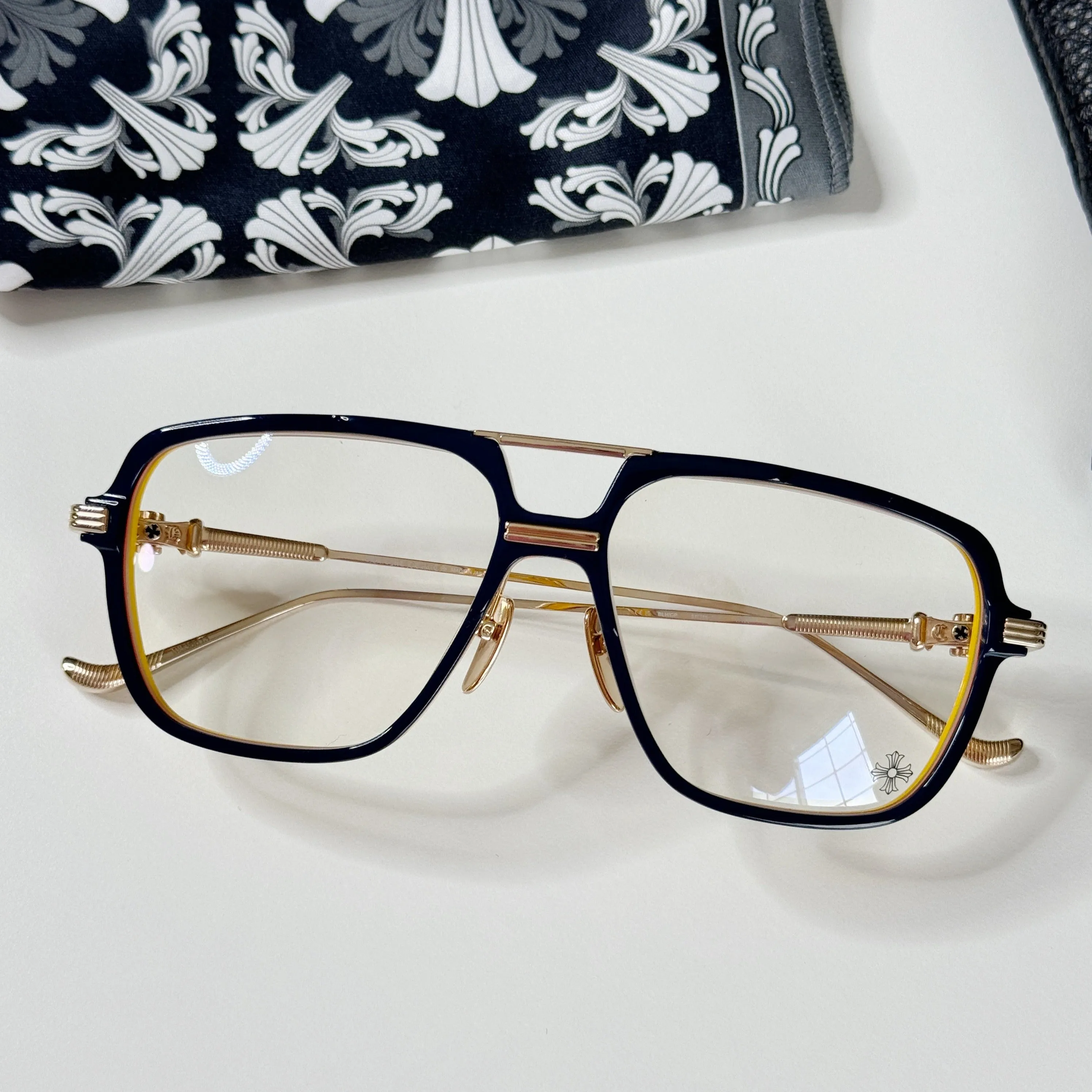 CH Init  Blue Hour Gold plated Frame glasses
