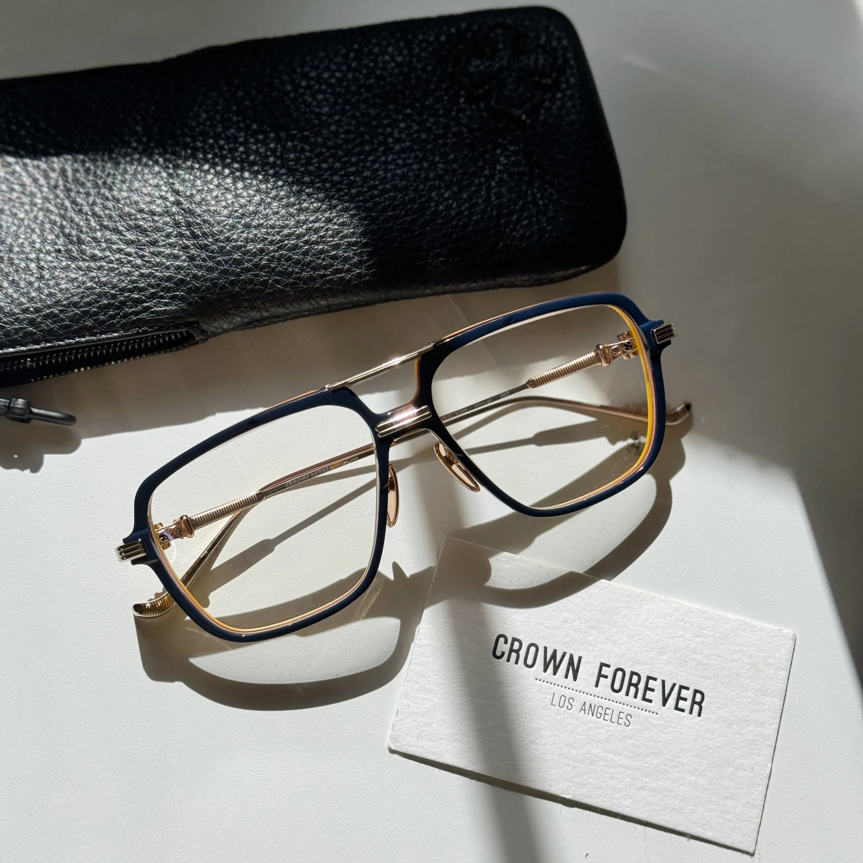 CH Init  Blue Hour Gold plated Frame glasses