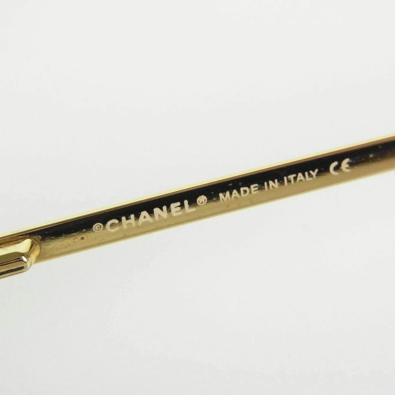 Chanel Vintage Brown Crystal CC Sunglasses GHW