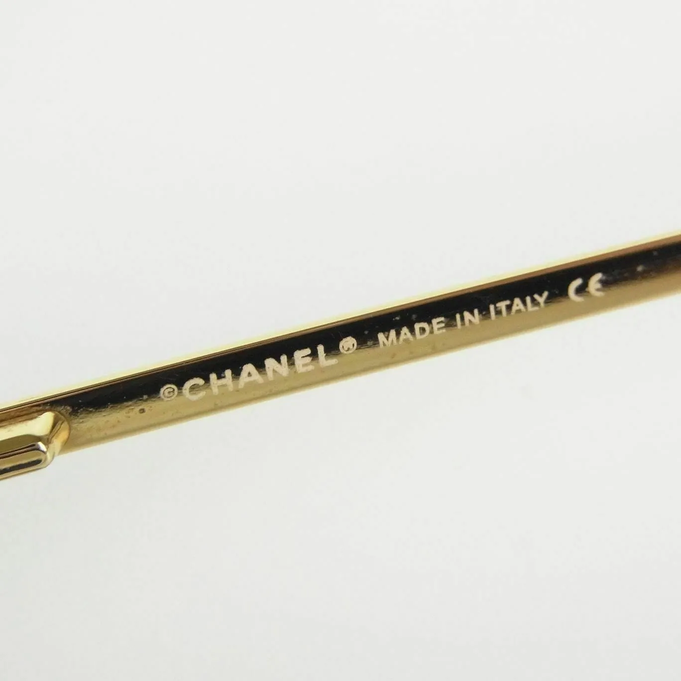 Chanel Vintage Brown Crystal CC Sunglasses GHW