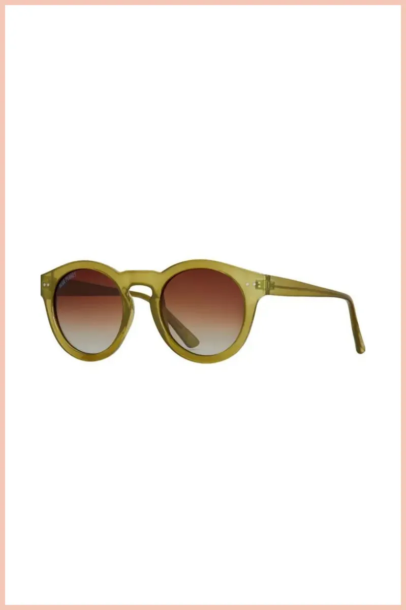 Charley Sunnies | Olive Green w/ Gradient Brown Polarized Lens