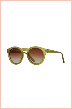Charley Sunnies | Olive Green w/ Gradient Brown Polarized Lens