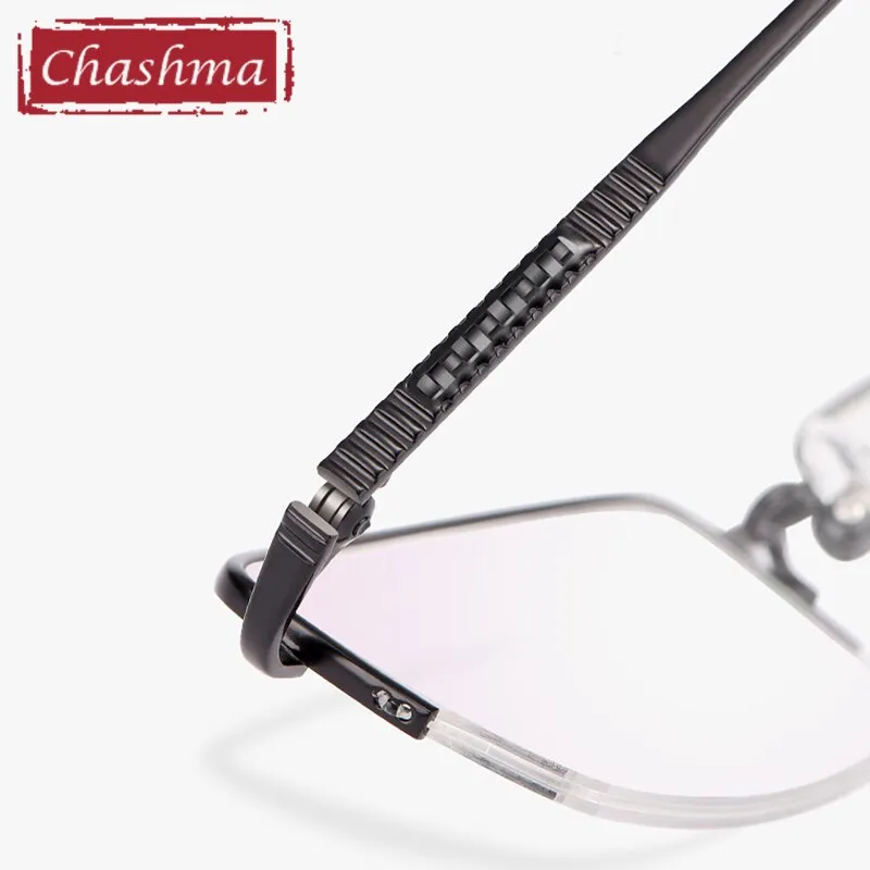 Chashma Men's Semi Rim Square Titanium Eyeglasses 8961