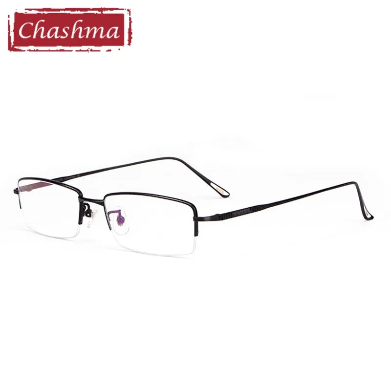 Chashma Men's Semi Rim Square Titanium Eyeglasses 8961