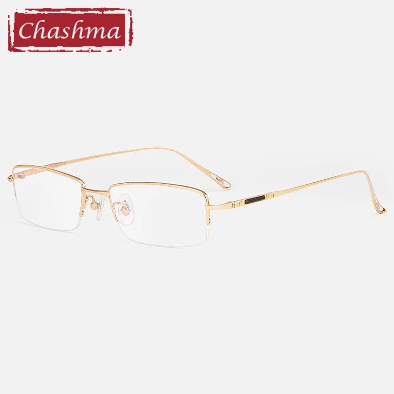 Chashma Men's Semi Rim Square Titanium Eyeglasses 8961