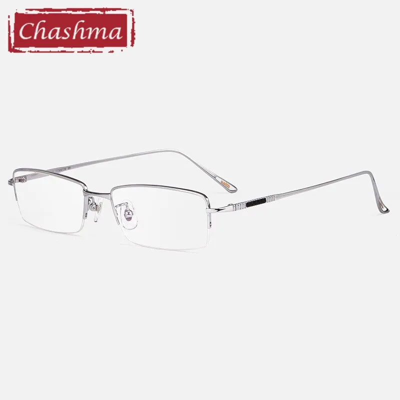 Chashma Men's Semi Rim Square Titanium Eyeglasses 8961
