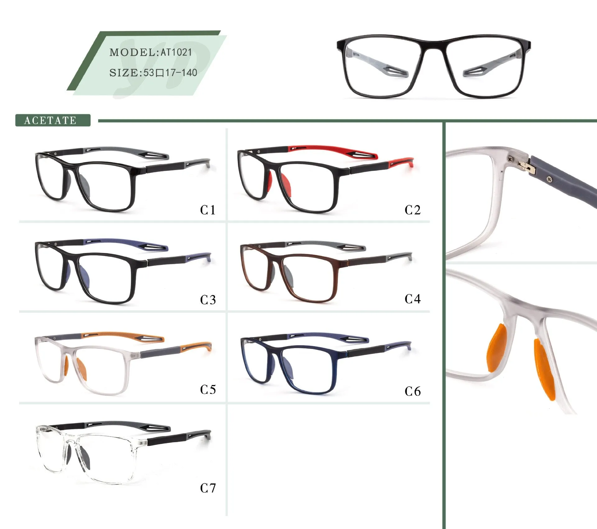 Chashma Ochki Unisex Full Rim Square Tr 90 Titanium Sport Eyeglasses 1021