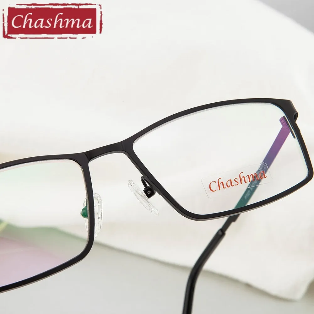Chashma Ottica Men's Full Rim Square Titanium Eyeglasses 7021