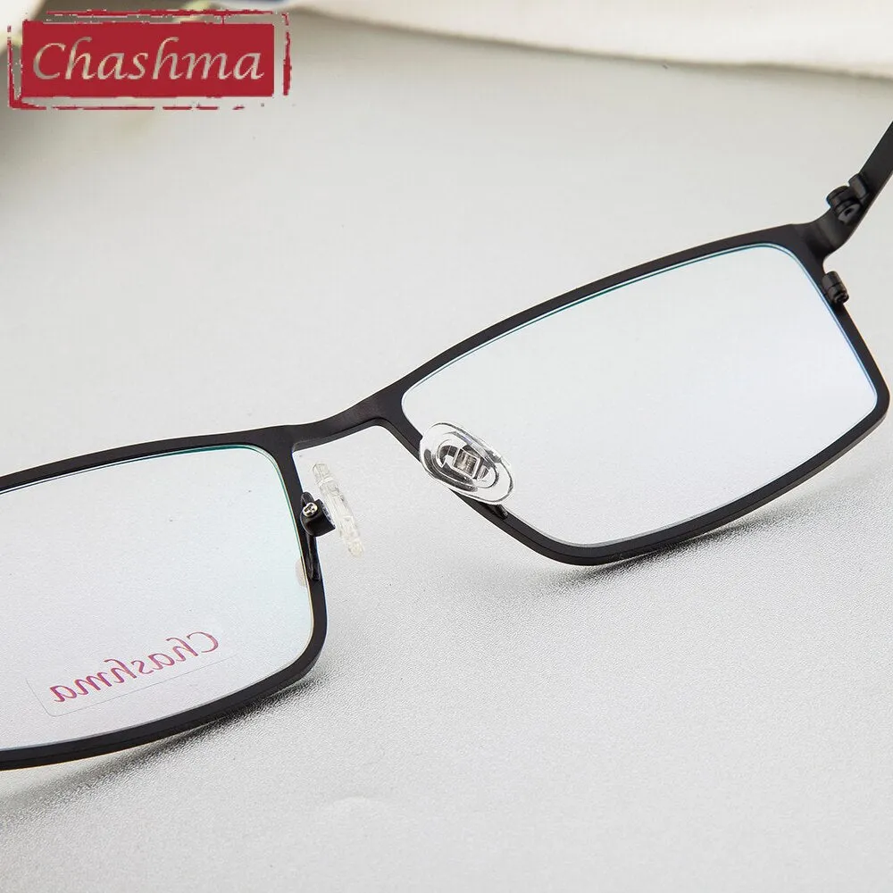 Chashma Ottica Men's Full Rim Square Titanium Eyeglasses 7021