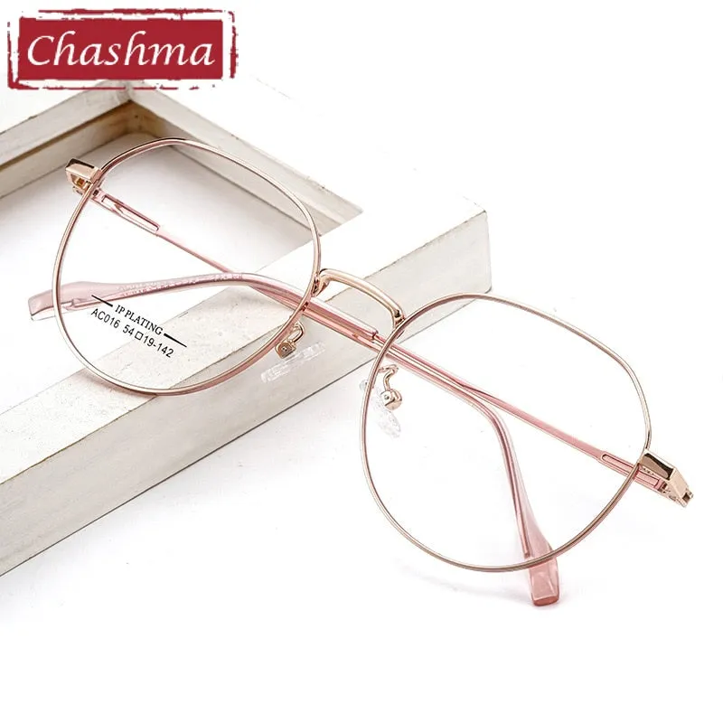 Chashma Ottica Unisex Full Rim Round Stainless Steel Eyeglasses Ac016