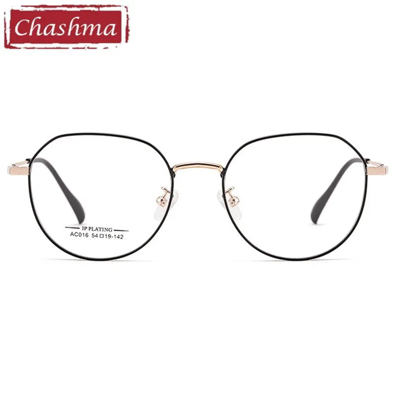 Chashma Ottica Unisex Full Rim Round Stainless Steel Eyeglasses Ac016