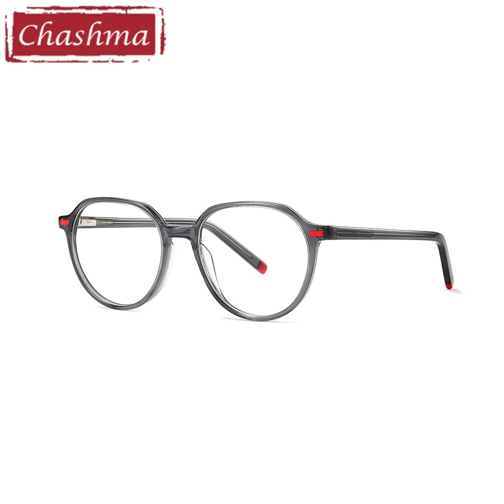 Chashma Unisex Children's Full Rim Oval Acetate Spring Hinge Eyeglasses 9043