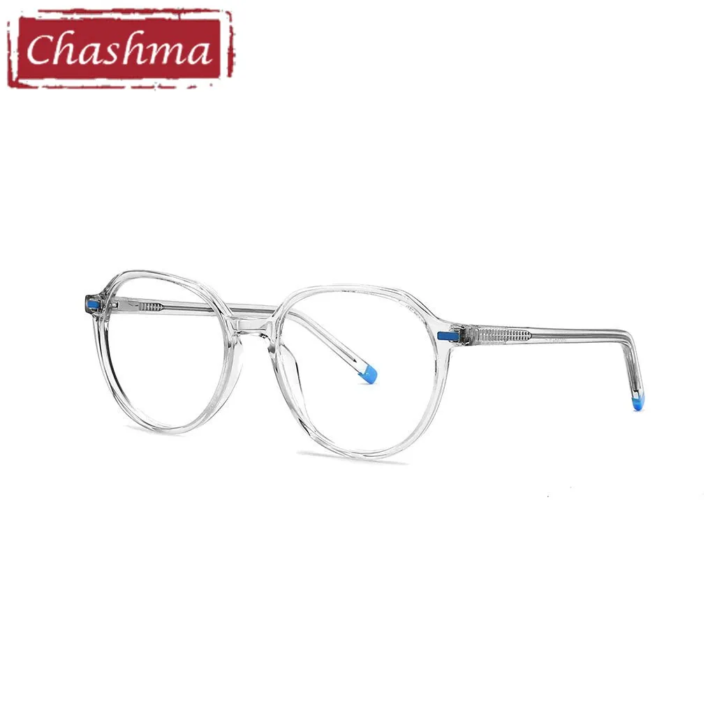 Chashma Unisex Children's Full Rim Oval Acetate Spring Hinge Eyeglasses 9043