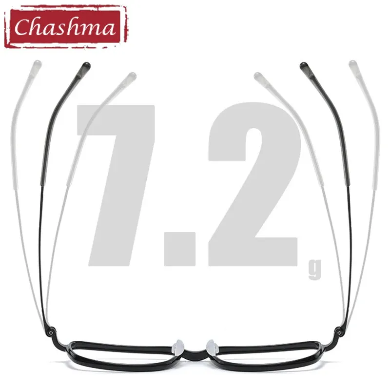 Chashma Unisex Full Rim Square Ultem Titanium Eyeglasses 8632