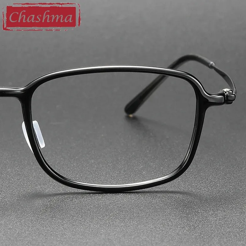 Chashma Unisex Full Rim Square Ultem Titanium Eyeglasses 8632