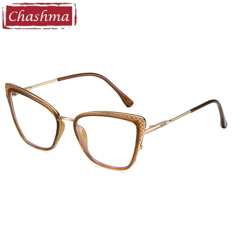Chashma Women's Full Rim Cat Eye TR 90 Titanium Frame Eyeglasses 1525