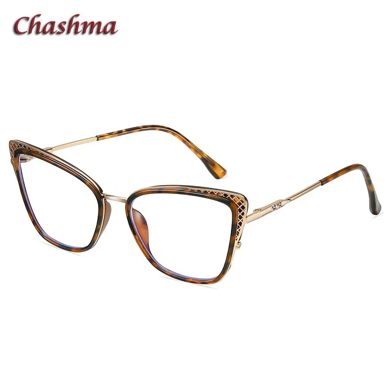 Chashma Women's Full Rim Cat Eye TR 90 Titanium Frame Eyeglasses 1525