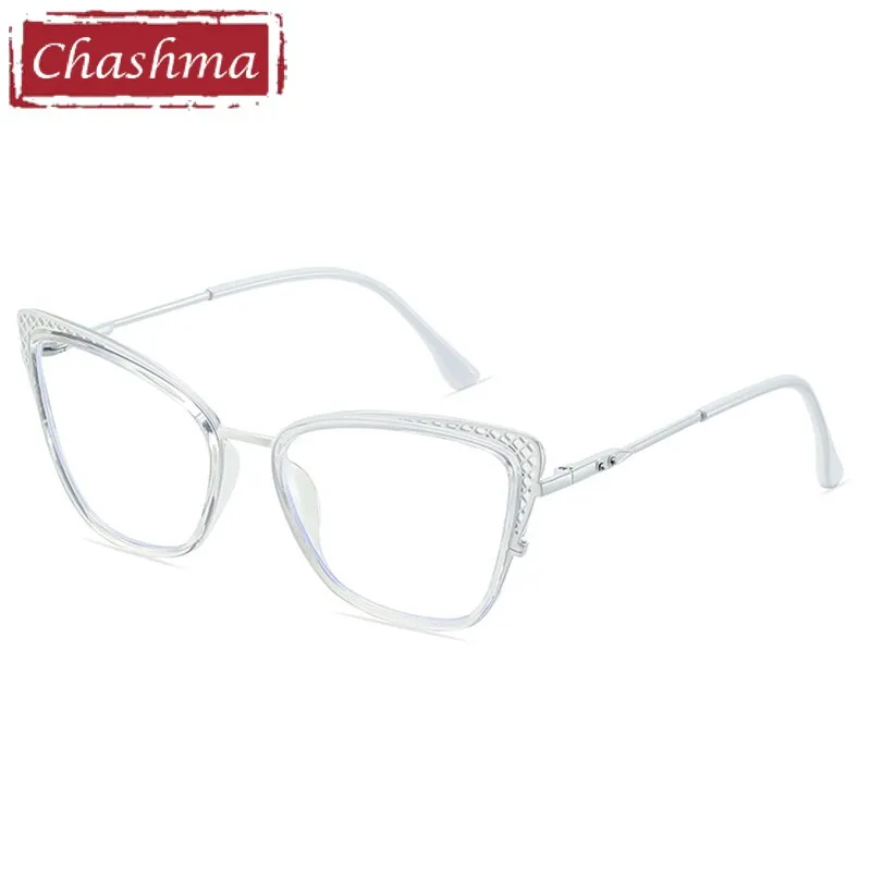 Chashma Women's Full Rim Cat Eye TR 90 Titanium Frame Eyeglasses 1525