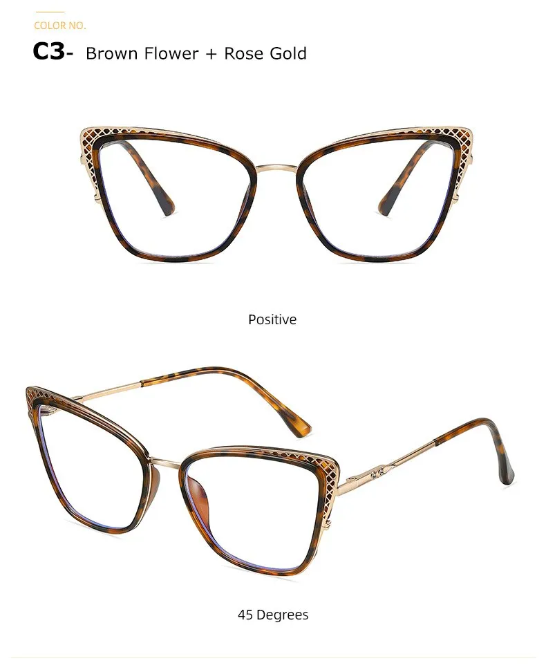 Chashma Women's Full Rim Cat Eye TR 90 Titanium Frame Eyeglasses 1525