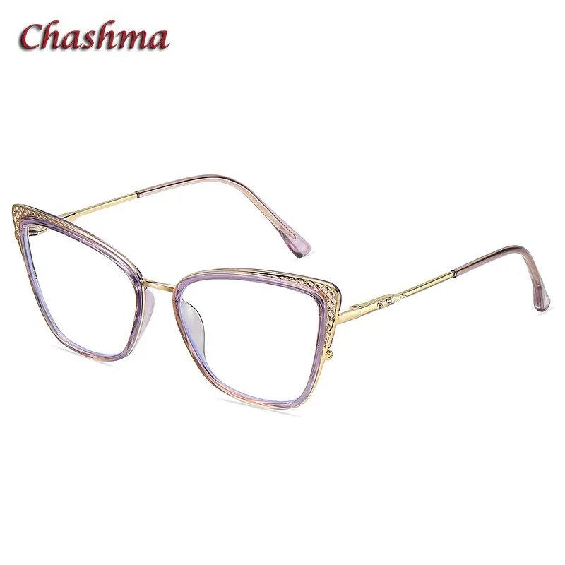 Chashma Women's Full Rim Cat Eye TR 90 Titanium Frame Eyeglasses 1525