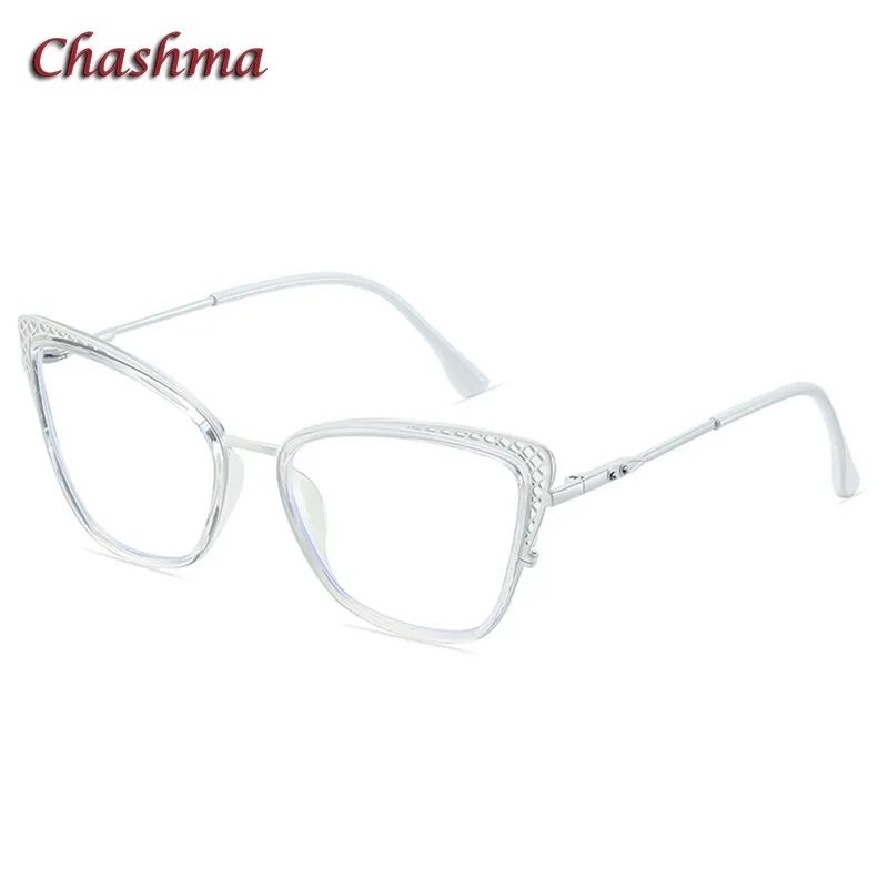 Chashma Women's Full Rim Cat Eye TR 90 Titanium Frame Eyeglasses 1525