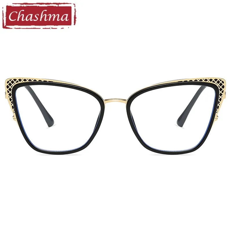 Chashma Women's Full Rim Cat Eye TR 90 Titanium Frame Eyeglasses 1525