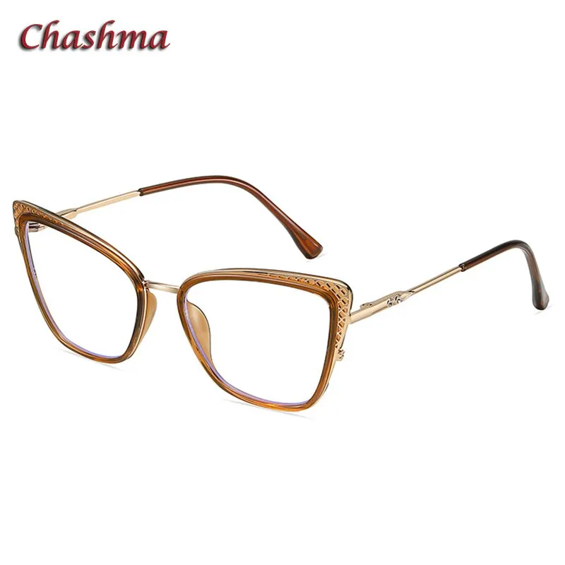 Chashma Women's Full Rim Cat Eye TR 90 Titanium Frame Eyeglasses 1525
