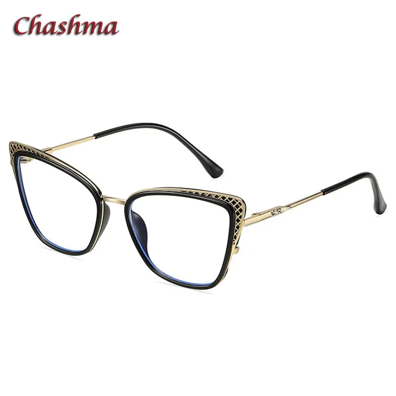 Chashma Women's Full Rim Cat Eye TR 90 Titanium Frame Eyeglasses 1525