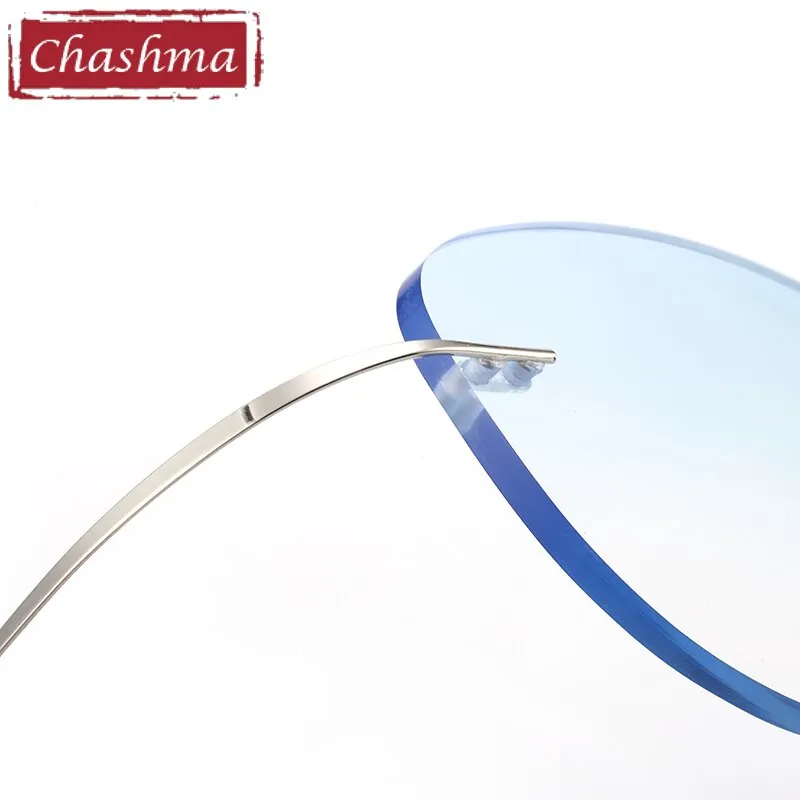 Chashma Women's Rimless Cat Eye Titanium Eyeglasses 6074-2c