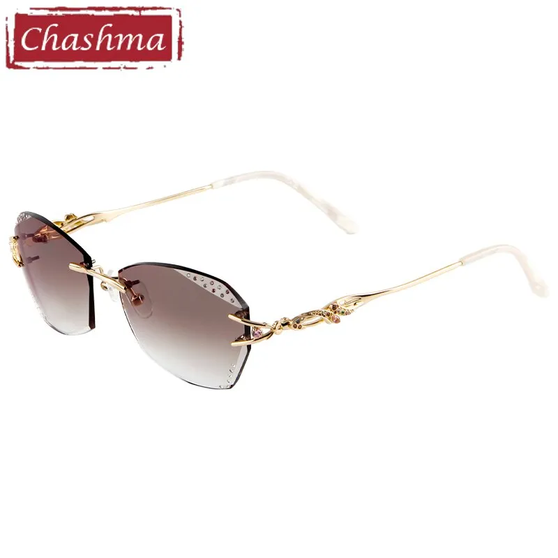 Chashma Women's Rimless Round Titanium Eyeglasses 8036c