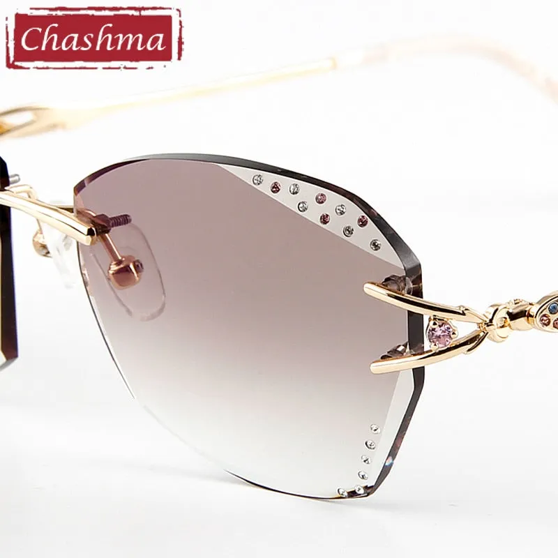 Chashma Women's Rimless Round Titanium Eyeglasses 8036c