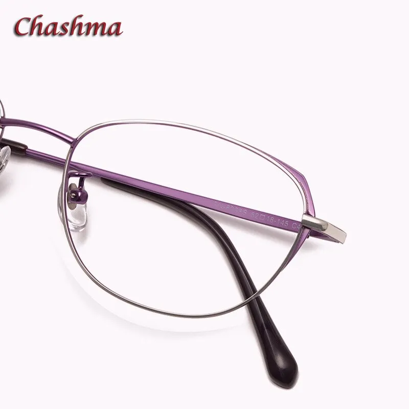 Chashmam Ochki Women's Full Rim Square Oval Titanium Eyeglasses