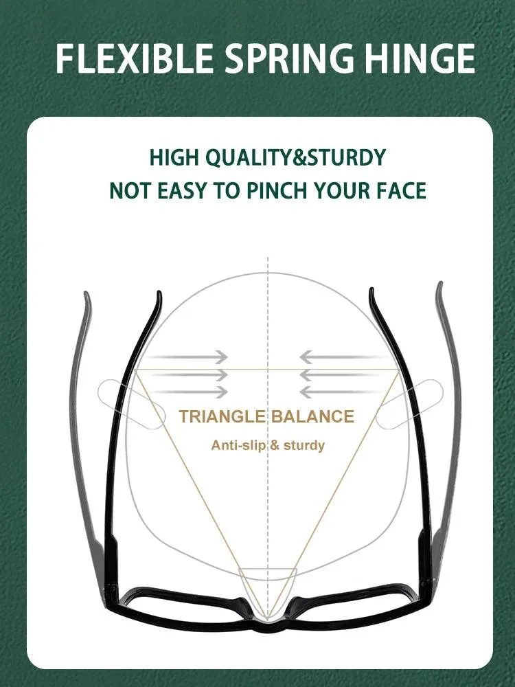 Chic Oversized Square Reading Glasses for Modern Men