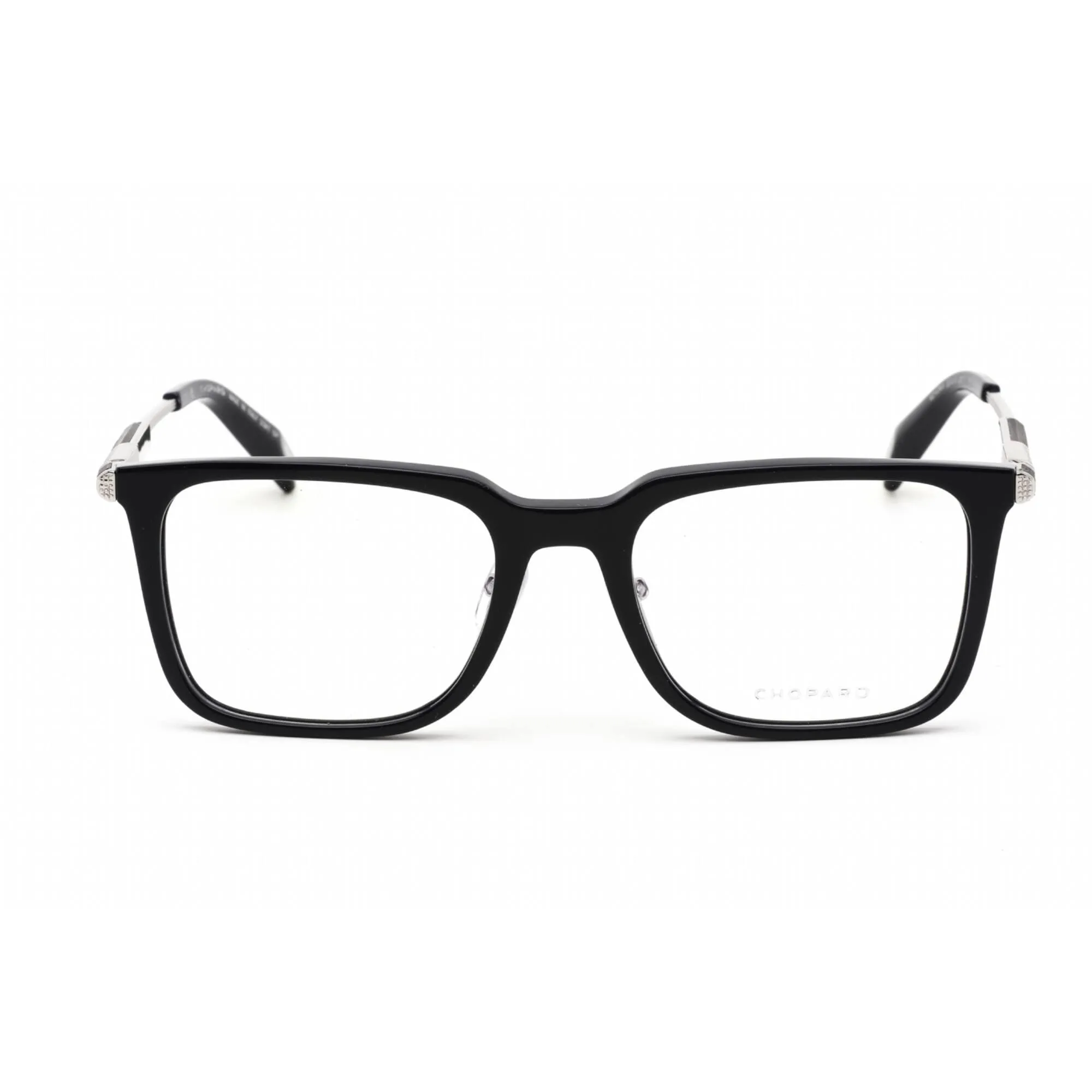 Chopard Men's Eyeglasses - Shiny Night Blue/Silver Rectangular Frame | VCH344 0821