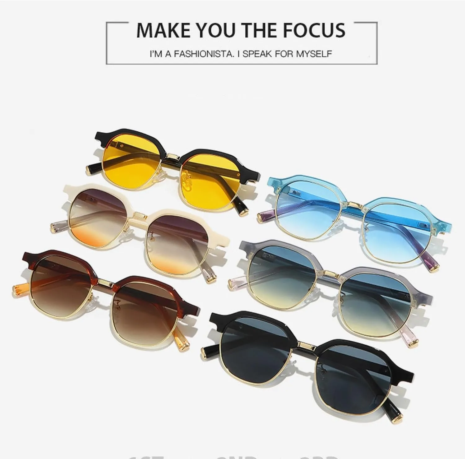Classic Half Frame Sunglasses Men Oval Shades Sun Glasses Female Vintage Eyewear Women Uv400