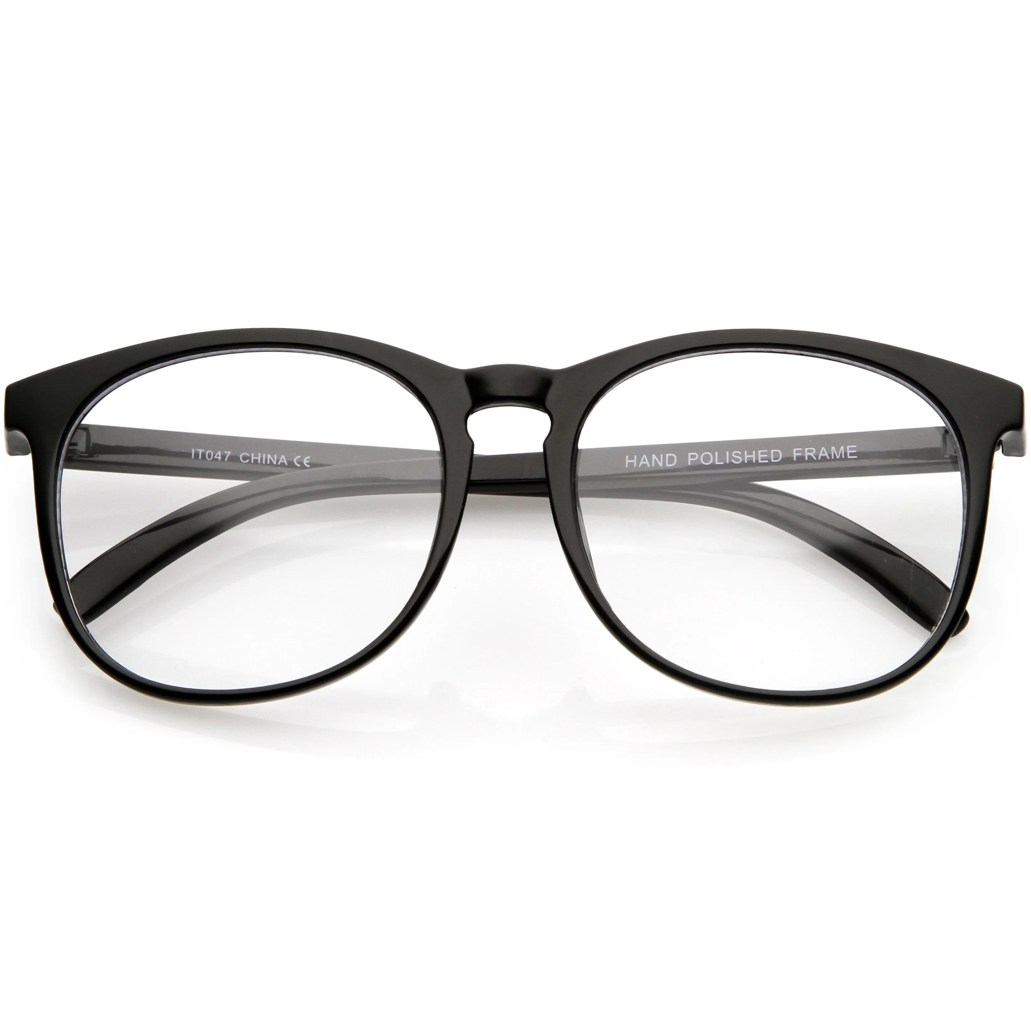 Classic Retro Dapper Round P3 Clear Lens Glasses C877