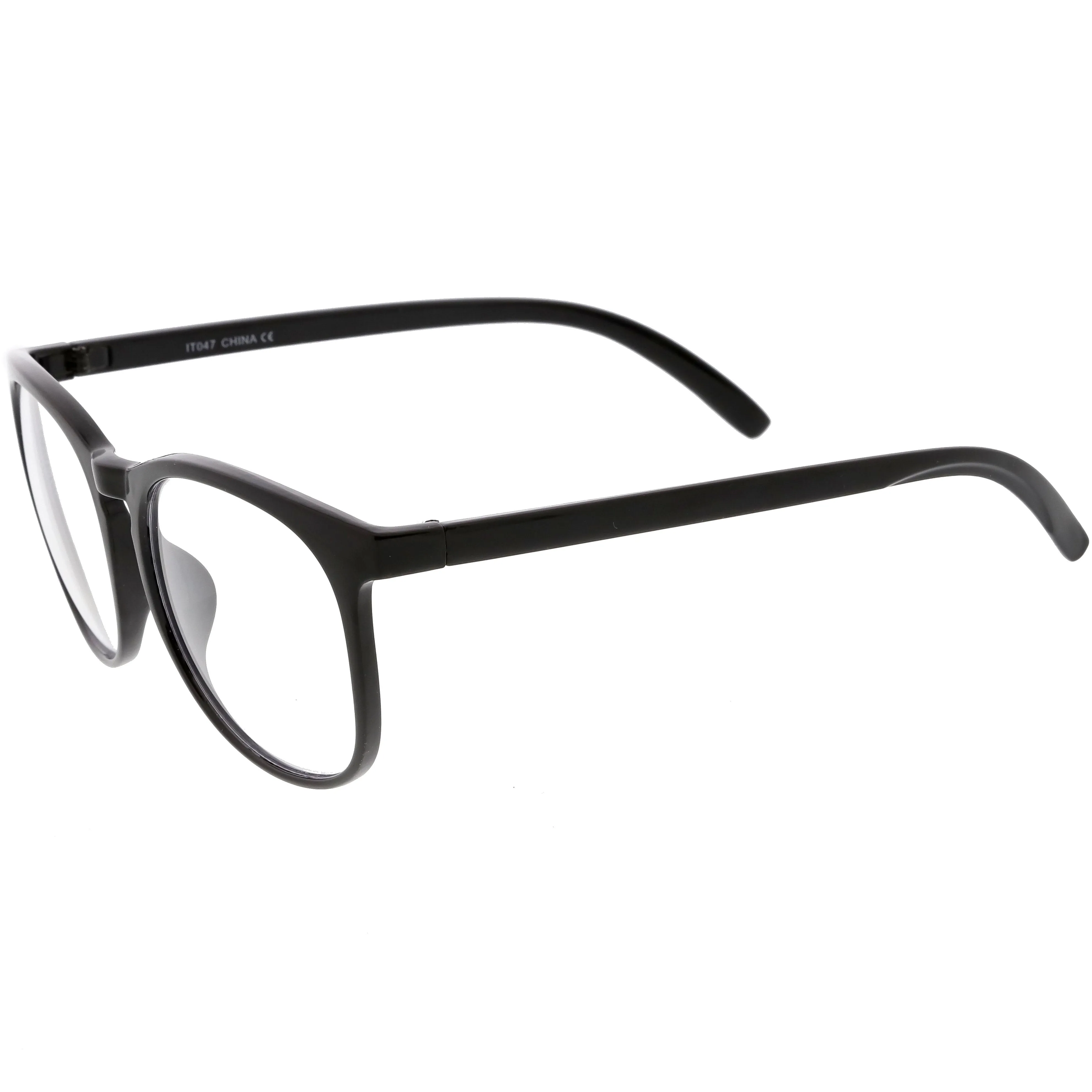 Classic Retro Dapper Round P3 Clear Lens Glasses C877