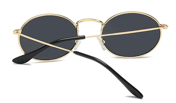 Classy Men Black Oval Sunglasses