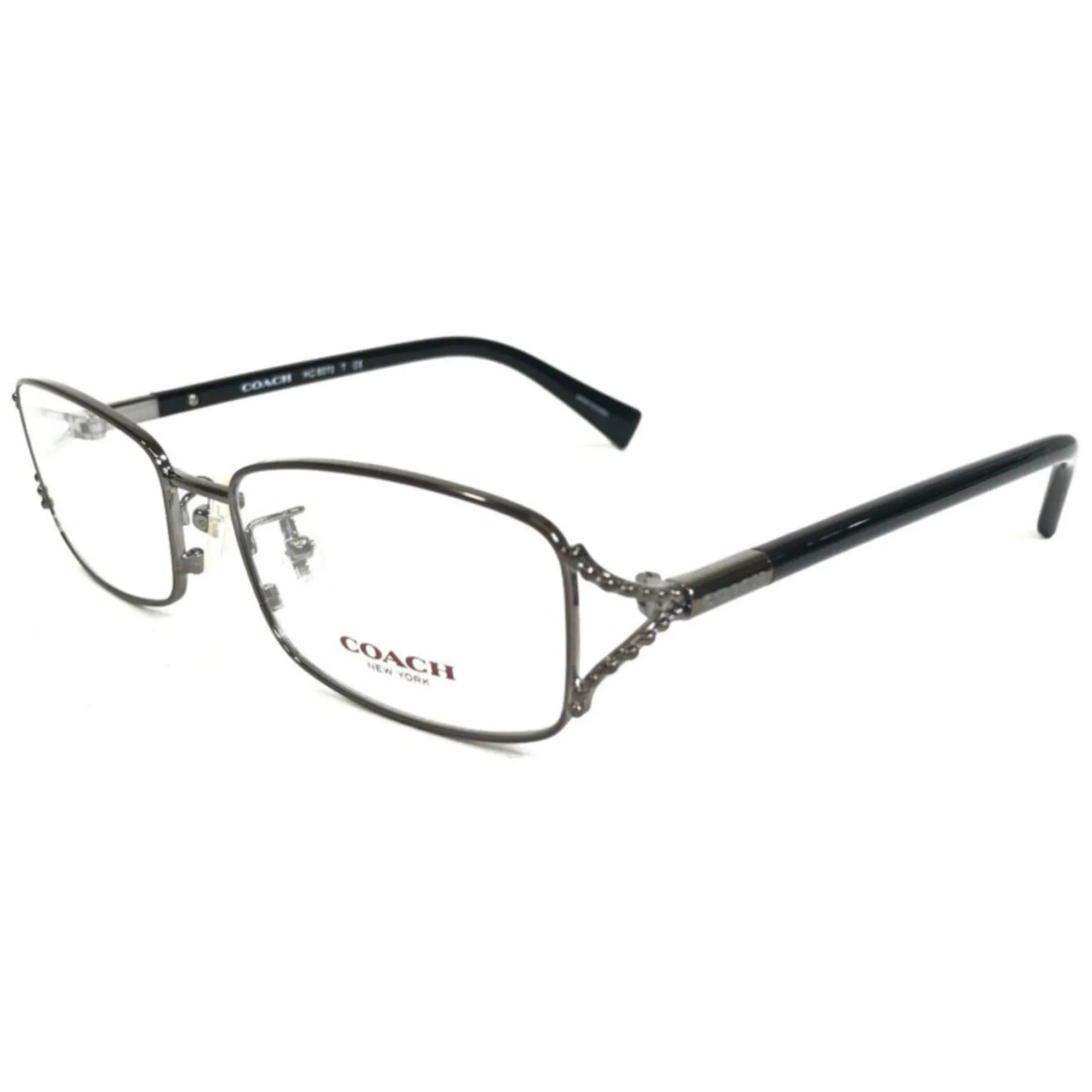 Coach Women's Eyeglasses - Dark Silver/Black Rectangular Frame | COACH 0HC5073 9017