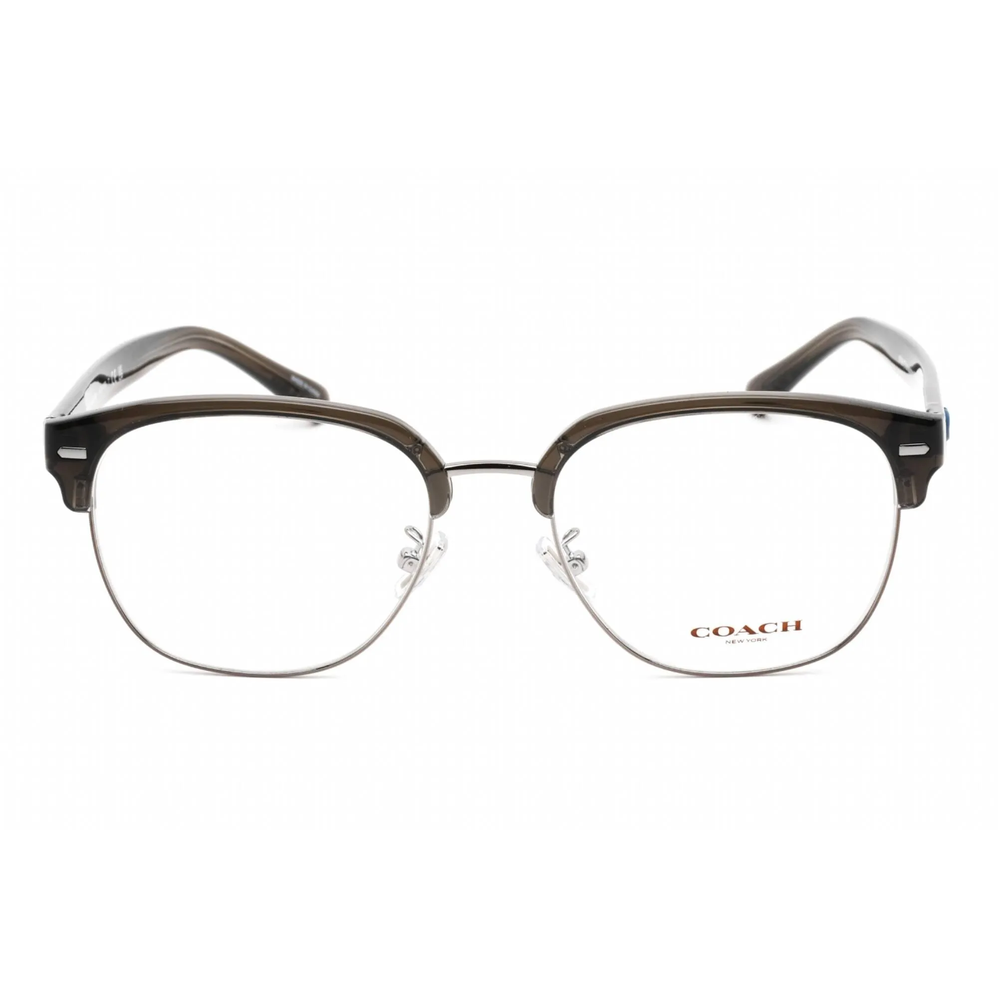 Coach Women's Eyeglasses - Transparent Dark Grey Plastic Square Frame | 0HC6198 5706
