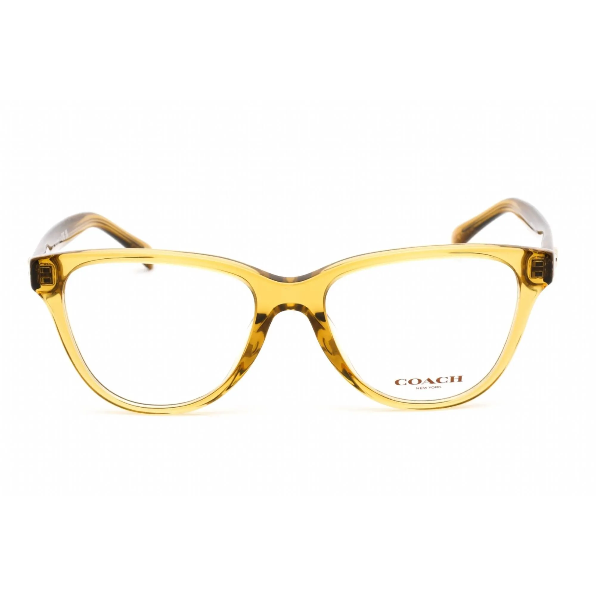 Coach Women's Eyeglasses - Transparent Honey Cat Eye Full Rim Frame | 6202U 5715