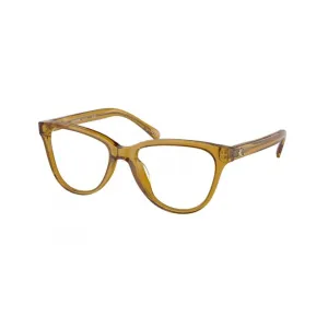 Coach Women's Eyeglasses - Transparent Honey Cat Eye Full Rim Frame | 6202U 5715