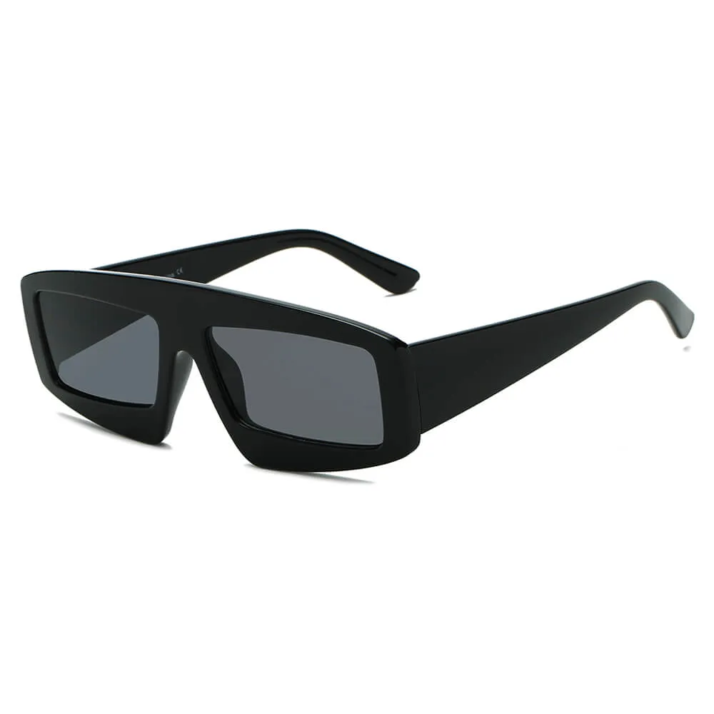 COHOES | Women Bold Retro Vintage Rectangular Sunglasses