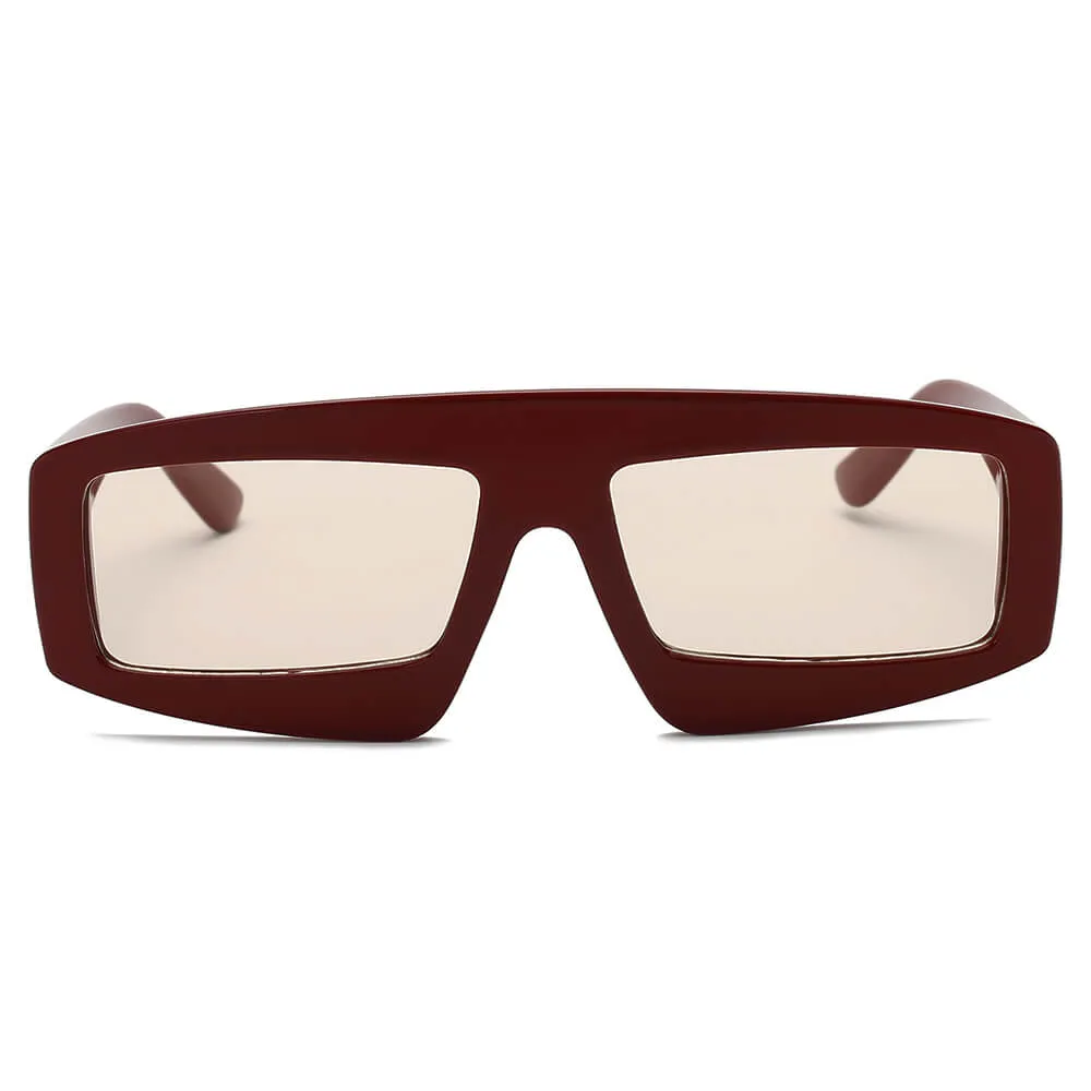 COHOES | Women Bold Retro Vintage Rectangular Sunglasses