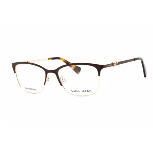 Cole Haan Men's Eyeglasses - Brown Rectangular Metal Frame Clear Lens | CH5009 210